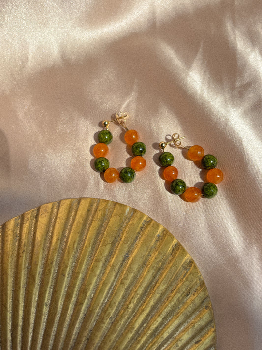 Orange + Green wrap hoops
