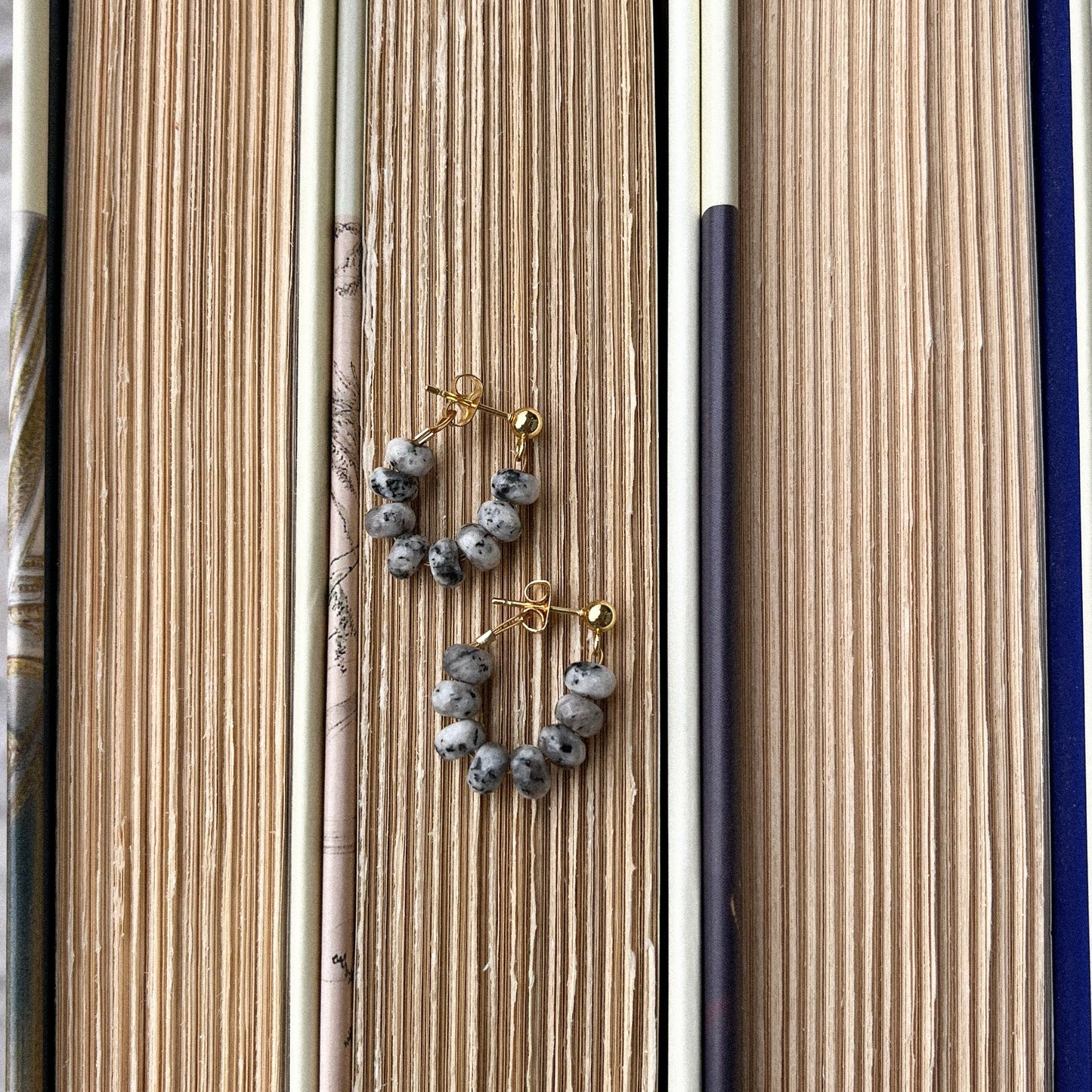 Mini speckled wrap hoops