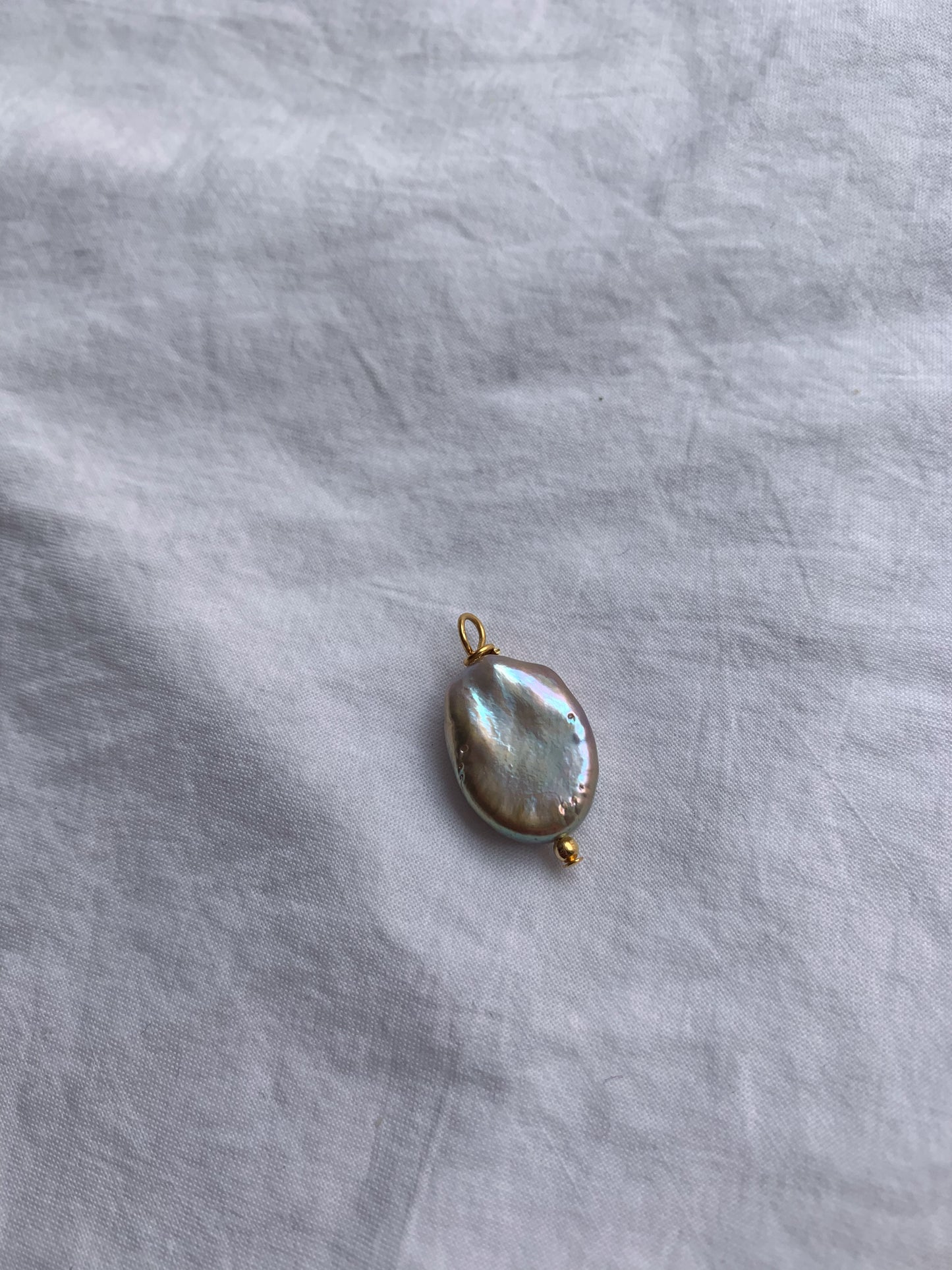 Cassatt necklace with 18k gold plate over sterling silver satellite chain