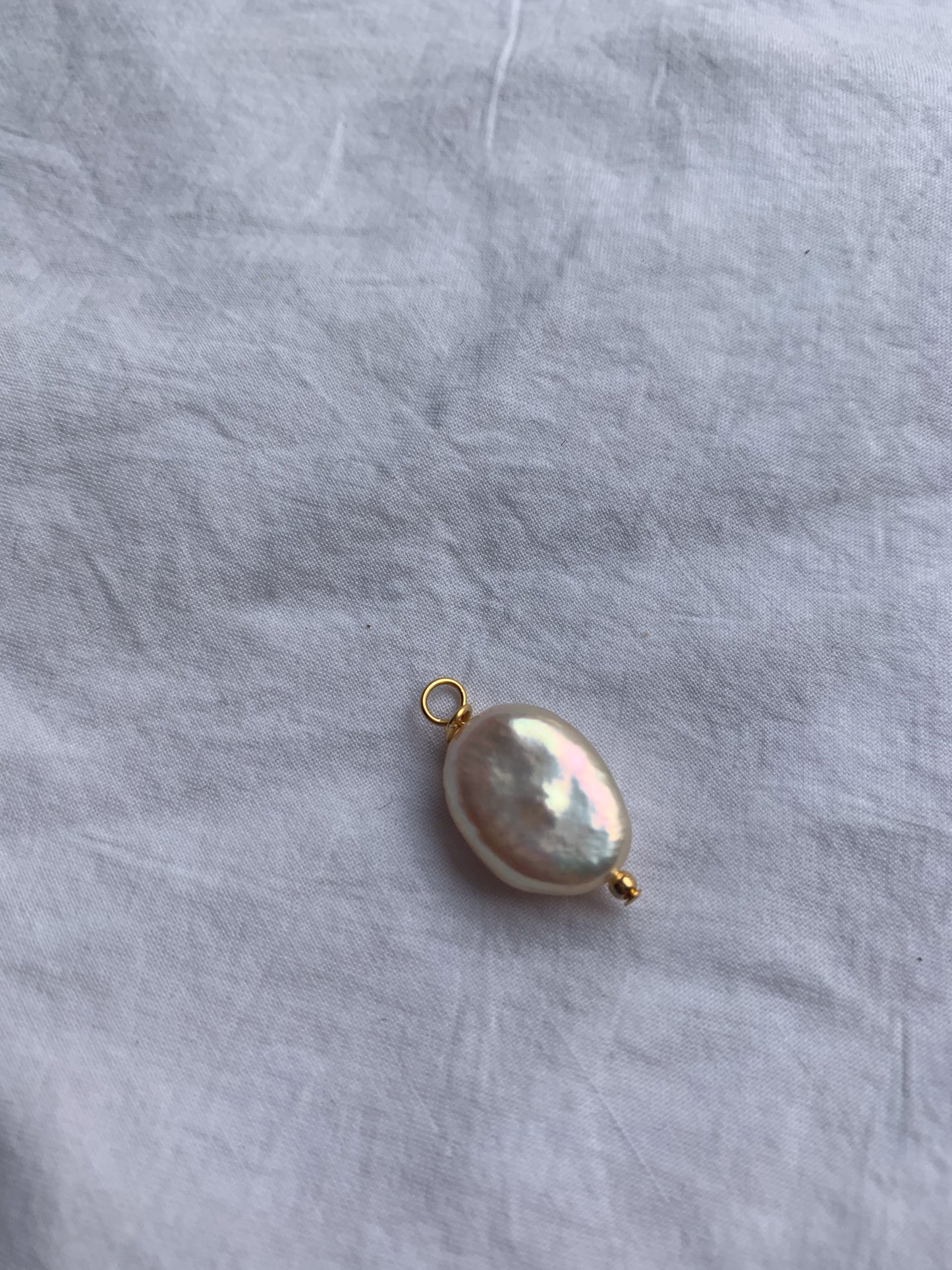 Cassatt necklace with 18k gold plate over sterling silver satellite chain