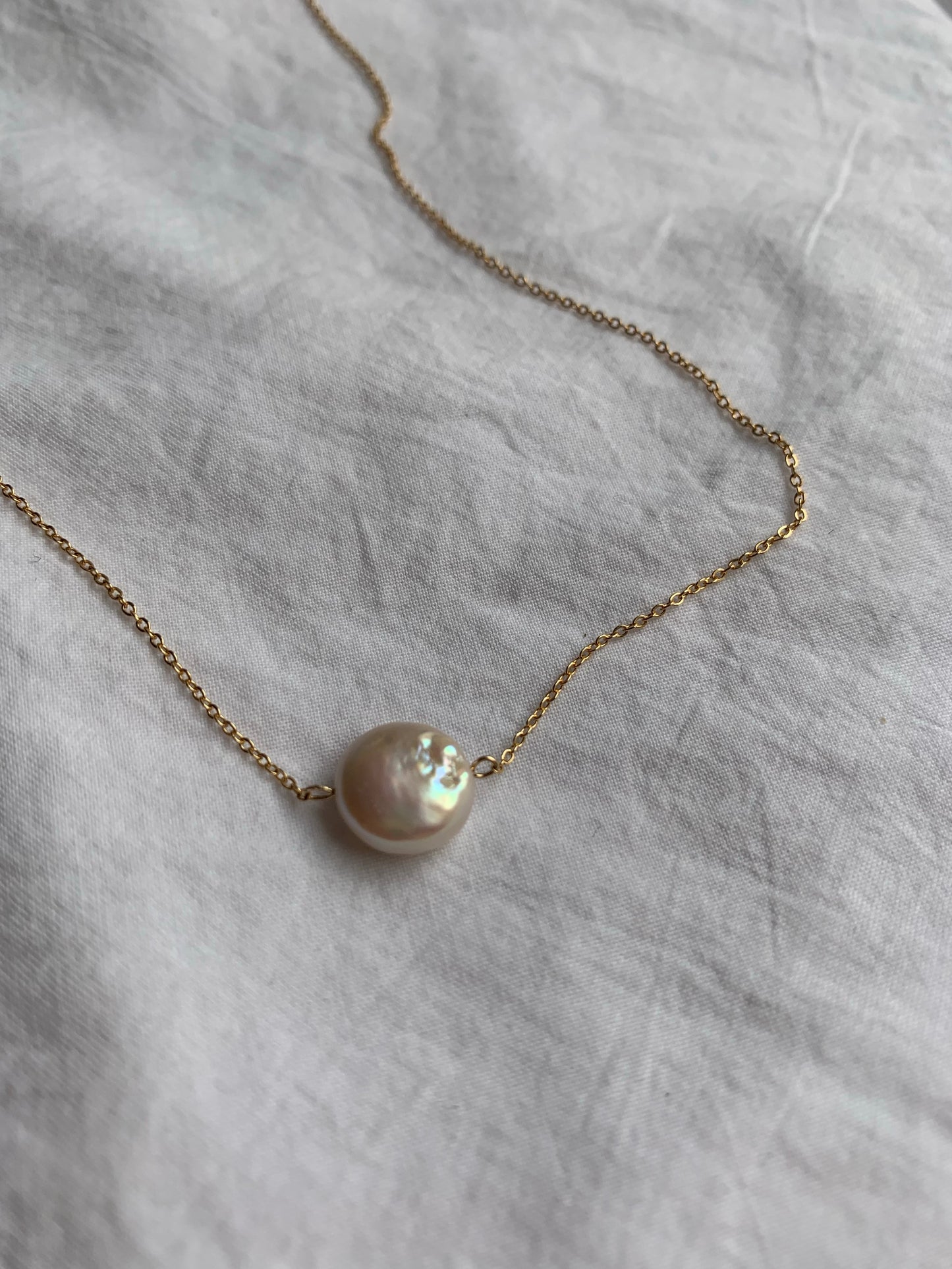 Matisse necklace with 14K Gold-filled Flat Cable Chain