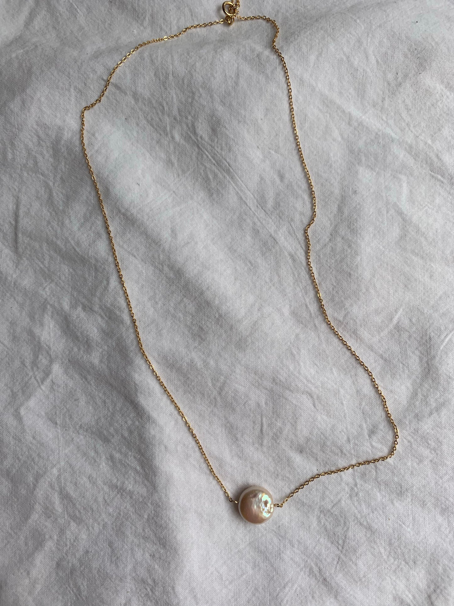 Matisse necklace with 14K Gold-filled Flat Cable Chain