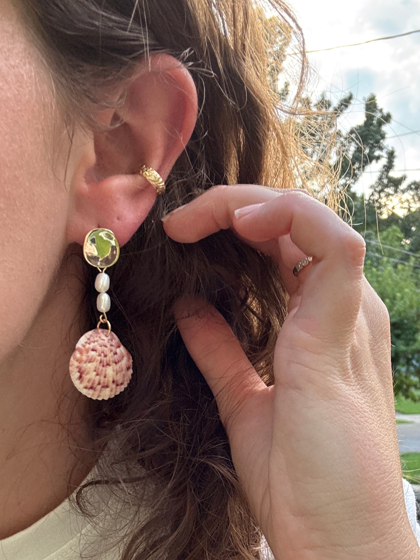 Seashell Earrings - One of a Kind