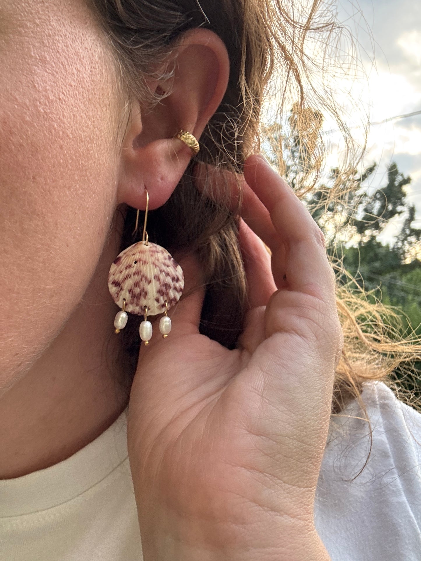 Seashell Earrings - One of a Kind