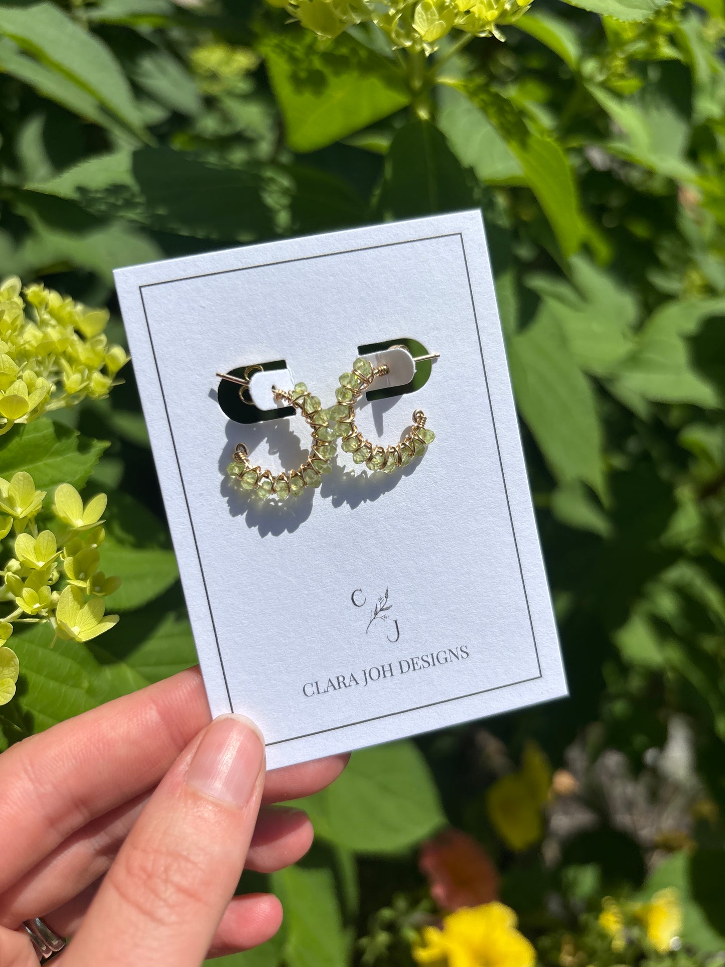 Stella hoops - peridot