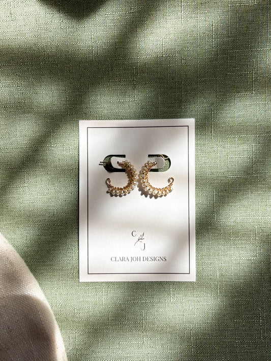 Stella Hoops - pearl